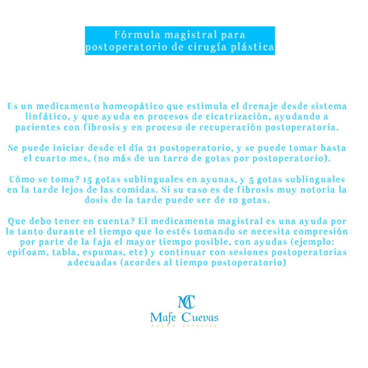 Formula Magistral Postoperatorio